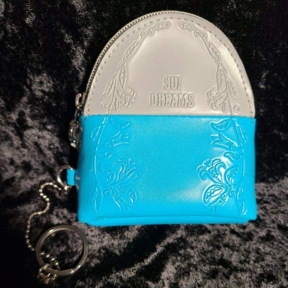 Anna Sui Zipper Coin Purse Vintage with Key Ring Sui Dreams NEW! - Picture 2 of 5